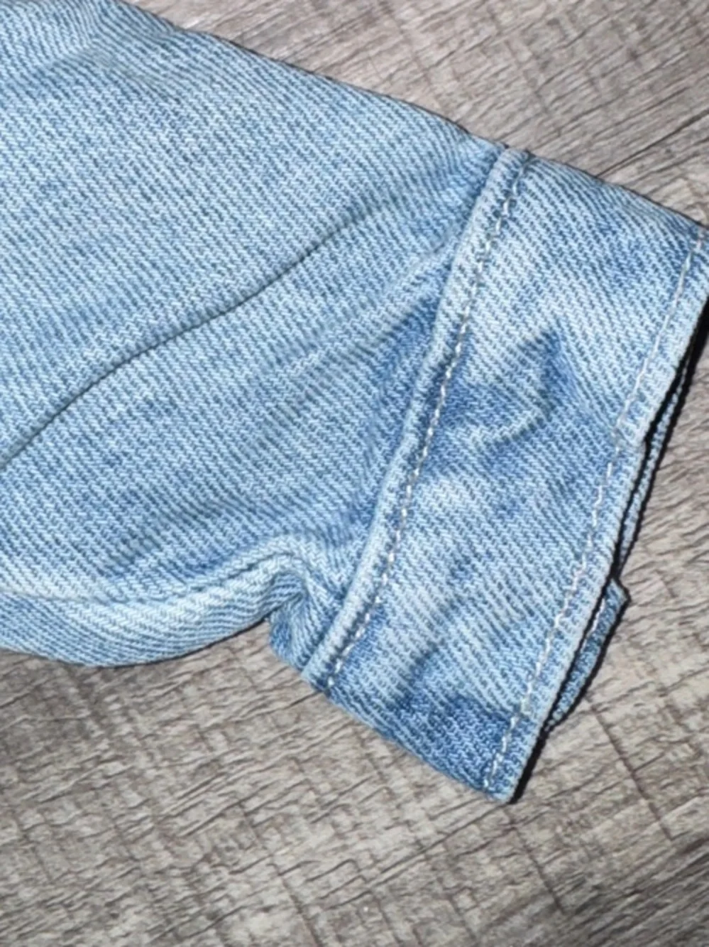 Old Navy Light Blue Toddler Denim Jacket with Heart Pockets